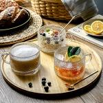 Gezzeny Vintage Glass Coffee Mugs Set of 2