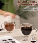 Set of 4 Hand Blown Double Wall Espresso Cups