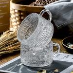 Gezzeny Vintage Glass Coffee Mugs Set of 2