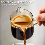 Qipecedm 2-Piece Espresso Glass Set with Handle