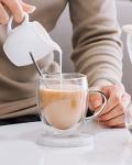 Double Walled Glass Coffee Cups - 4 Pack