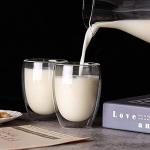 Double Walled Glass Coffee Mugs Set of 2