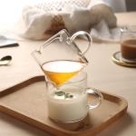 Qipecedm 2-Piece Espresso Glass Set with Handle