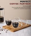 Set of 4 Hand Blown Double Wall Espresso Cups