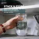 Stealth Gray Double Wall Latte Cups – Set of 2
