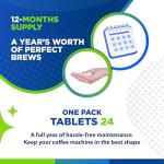 Whirl Fresh Coffee Machine Descaler Tablets - 24 Count