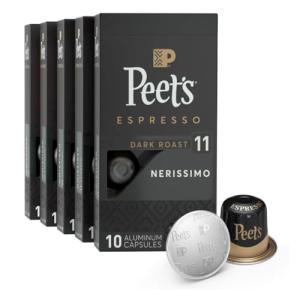 Peet's Dark Roast Espresso Capsules for Nespresso