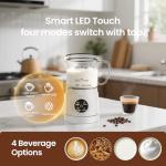 Casimhu Electric Milk Frother and Steamer 4-in-1