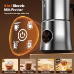 Electric Milk Frother and Steamer with Stainless Jug