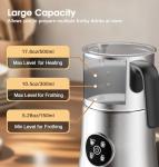 Electric Milk Frother and Steamer with Stainless Jug