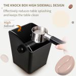 IAOSEN Square Espresso Knock Box with Removable Bar