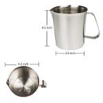 Stainless Steel Milk Frothing Measuring Cup 24oz