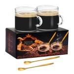 Mcupper Double Spout Espresso Cups with Spoons