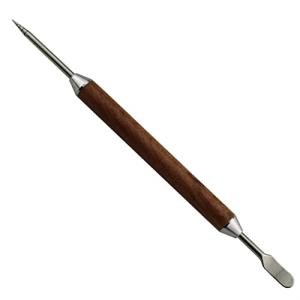 Ruiwaer Stainless Steel Coffee Art Pen Coffee Fancy Stitch Barista Tool Coffee Latte Needle with Wood Handle Stainless Steel Coffee Fancy Needle Latte Art Pen for DIY Coffee Decor