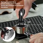 Espresso Accessories Kit 51mm, Coffee Tamper with Spring Loaded Calibration, 316 Stainless WDT Tool with Magnetic Stand and Dosing Funnel Set Fits Espresso Machine Press and 51mm Portafilters