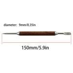 Ruiwaer Stainless Steel Coffee Art Pen Coffee Fancy Stitch Barista Tool Coffee Latte Needle with Wood Handle Stainless Steel Coffee Fancy Needle Latte Art Pen for DIY Coffee Decor