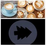 16Pcs Plastic Coffee Template Stencils for Cappuccino Chocolate Latte Strew Pad Art DIY Mold Tools