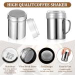 19 Pieces Coffee Decoration Stencils Latte Art Template Coffee Mold Tool with 3 Stainless Steel Shaker and 16 Pieces Stencils Latte Art for Cake Cookie Decorating Oatmeal Cappuccino Hot Chocolate