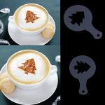 16Pcs Plastic Coffee Template Stencils for Cappuccino Chocolate Latte Strew Pad Art DIY Mold Tools