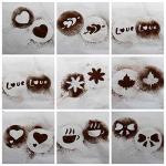 CKANDAY 40 Pcs Coffee Decorating Stencils, 3 Pack Foam Latte Art Barista Template for Decorating Oatmeal Cupcake Cake Cappuccino Hot Chocolate for Adult Kids Children Christmas Thanksgiving Day