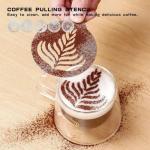 Stainless Steel Coffee Stencil Set, 5 Pieces, Latte Art Templates for Cappuccino, Cake and Cupcake Decorating