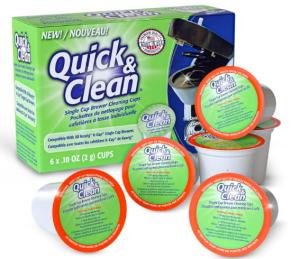 Quick & Clean [6-Pack] Keurig Cleaning Pods - K Cup Cleaner Pod For Keurig - 2.0 Coffee Machine Compatible, Removes Stains, Non-Toxic and Eco-Friendly