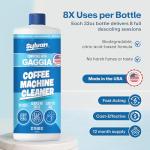 Descaling Solution Compatible with Gaggia | Free Cleaning Cloth | 12 Month Supply | Made in the USA | Descaling Kit for all Gaggia Machines | 32 Oz | Coffee Machine Cleaner for Espresso Makers
