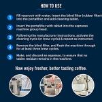 Essential Values Espresso Machine Cleaning Tablets (30 Tablets), Compatible with Breville Barista Express, Gaggia, Delonghi, Jura, Philips - Universal Descaler for Espresso Machines