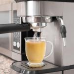 YIMITEE 6 Pack Glass Coffee Mugs with 6 Spoons, 15 OZ Clear Drinking Glasses with Handle, Large Espresso Cup, Hot Cold Beverage Glassware Set for Water, Tea, Cappuccino, Latte, Juice, Cocoa, Milk