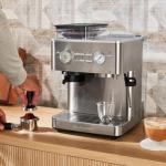 KitchenAid Semi Automatic Espresso Machine with Burr Grinder, 2.5L, Brushed Stainless Steel, KES6551SX
