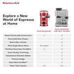 KitchenAid Semi Automatic Espresso Machine with Burr Grinder, 2.5L, Brushed Stainless Steel, KES6551SX