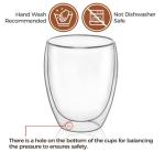 Double Wall Glass Coffee Mugs - Set of 2