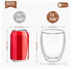 Double Wall Glass Coffee Mugs - Set of 2