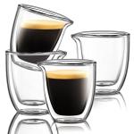 Set of 4 Double-Walled Espresso Cups