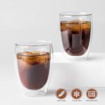Double Wall Glass Coffee Mugs - Set of 2