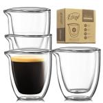 Set of 4 Double-Walled Espresso Cups
