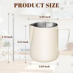 Amrules 12oz Milk Frothing Pitcher with Scale