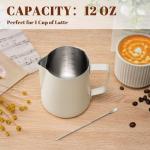 Amrules 12oz Milk Frothing Pitcher with Scale