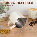 Amrules 12oz Milk Frothing Pitcher with Scale