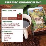 Low Acid Organic Dark Roast Espresso Coffee 1LB
