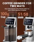 AMZCHEF Burr Coffee Grinder with 48 Settings