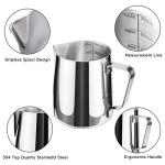 HOFASON 12-Ounce Stainless Steel Milk Frother Pitcher