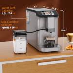 Automatic Espresso Machine with Milk Frother & Grinder