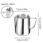HOFASON 12-Ounce Stainless Steel Milk Frother Pitcher