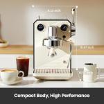 Owl 15 Bar Semi-Automatic Espresso Machine, Ivory