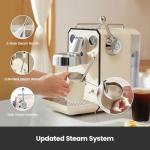 Owl 15 Bar Semi-Automatic Espresso Machine, Ivory
