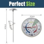Stainless Steel Milk Thermometer with Clip