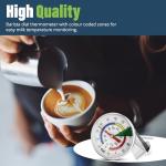 Stainless Steel Milk Thermometer with Clip