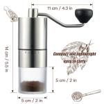 EZLucky Portable Manual Coffee Grinder with Adjustable Settings