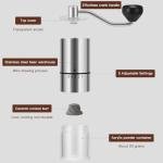 EZLucky Portable Manual Coffee Grinder with Adjustable Settings